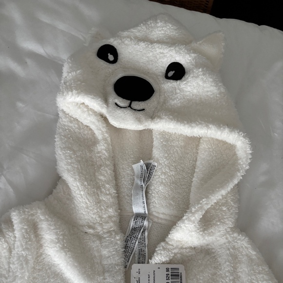BNWT cozy bear hooded fuzzy long sweatshirt - Picture 2 of 4